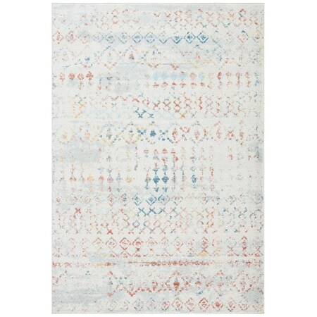 Safavieh 3 x 5 ft. Tulum Contemporary Rectangle Power Loomed Rug Ivory & Pink TUL240D-3